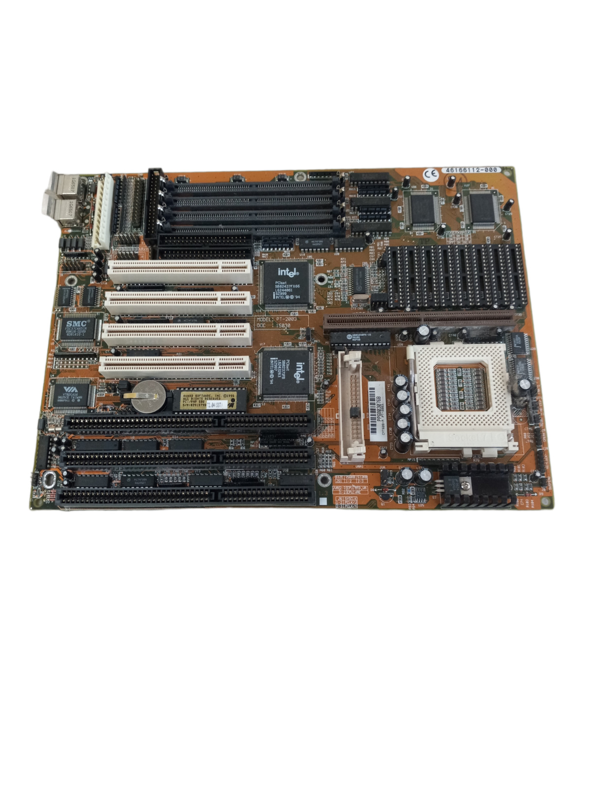 RARE VINTAGE FIC PT-2003 INTEL PCIset PENTIUM AT SOCKET 7 MOTHERBOARD MBMX37