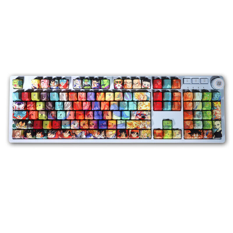 Anime Dragon Ball PBT Keyboard Keycap 108 Key for Cherry MX Mechanical Keyboard