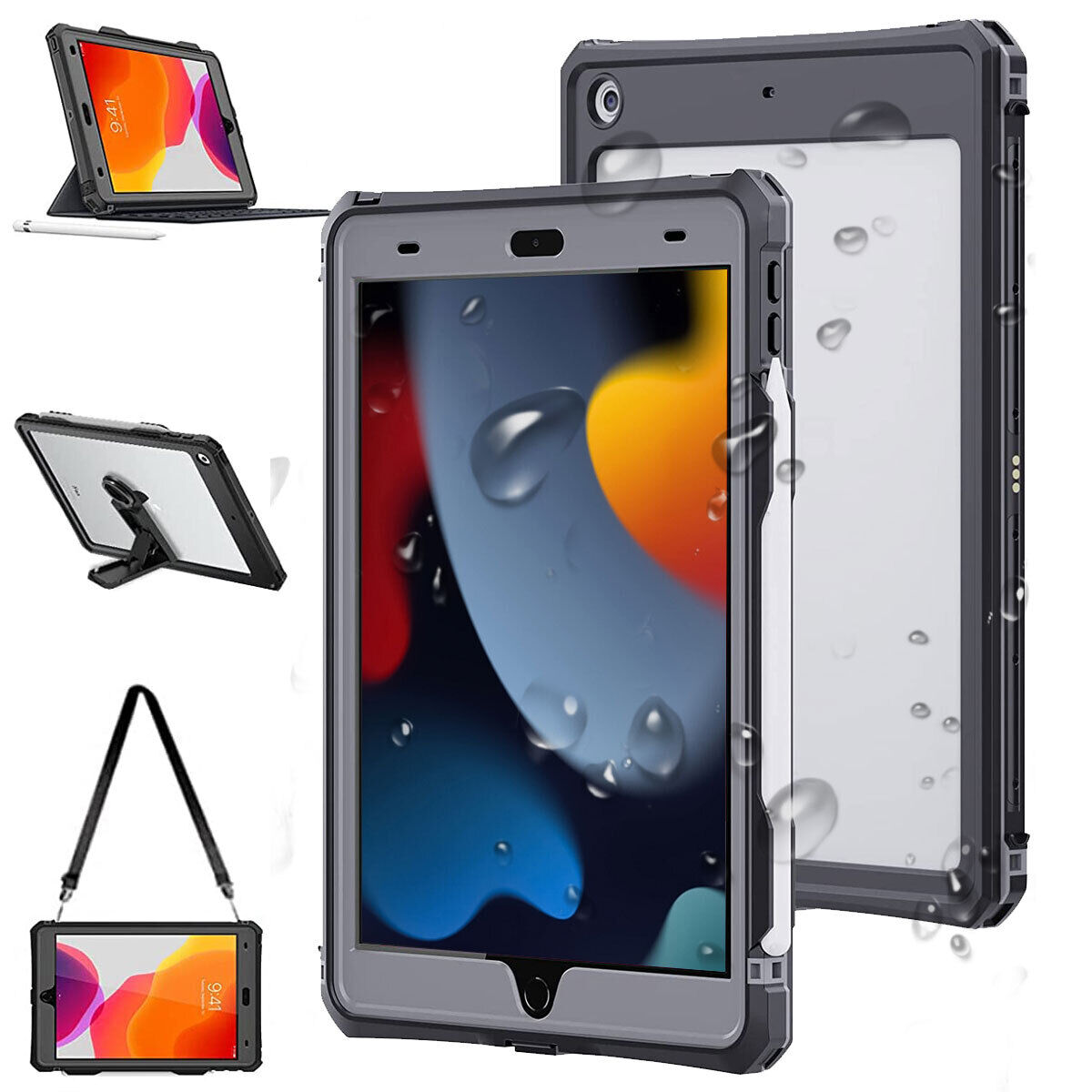 Waterproof Case for iPad 10th 9th 8th 7th Generation Shockproof Full Body Cover