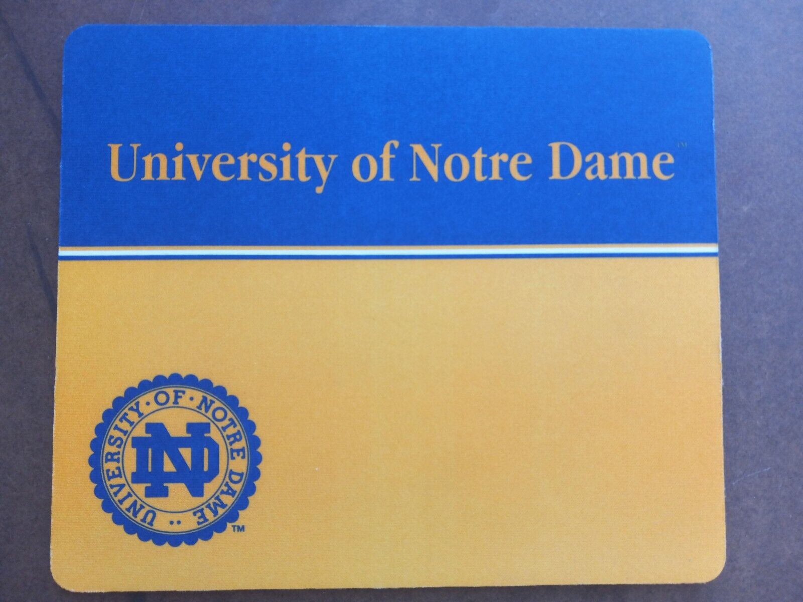 University of Notre Dame Computer Mouse Pad 9.25\