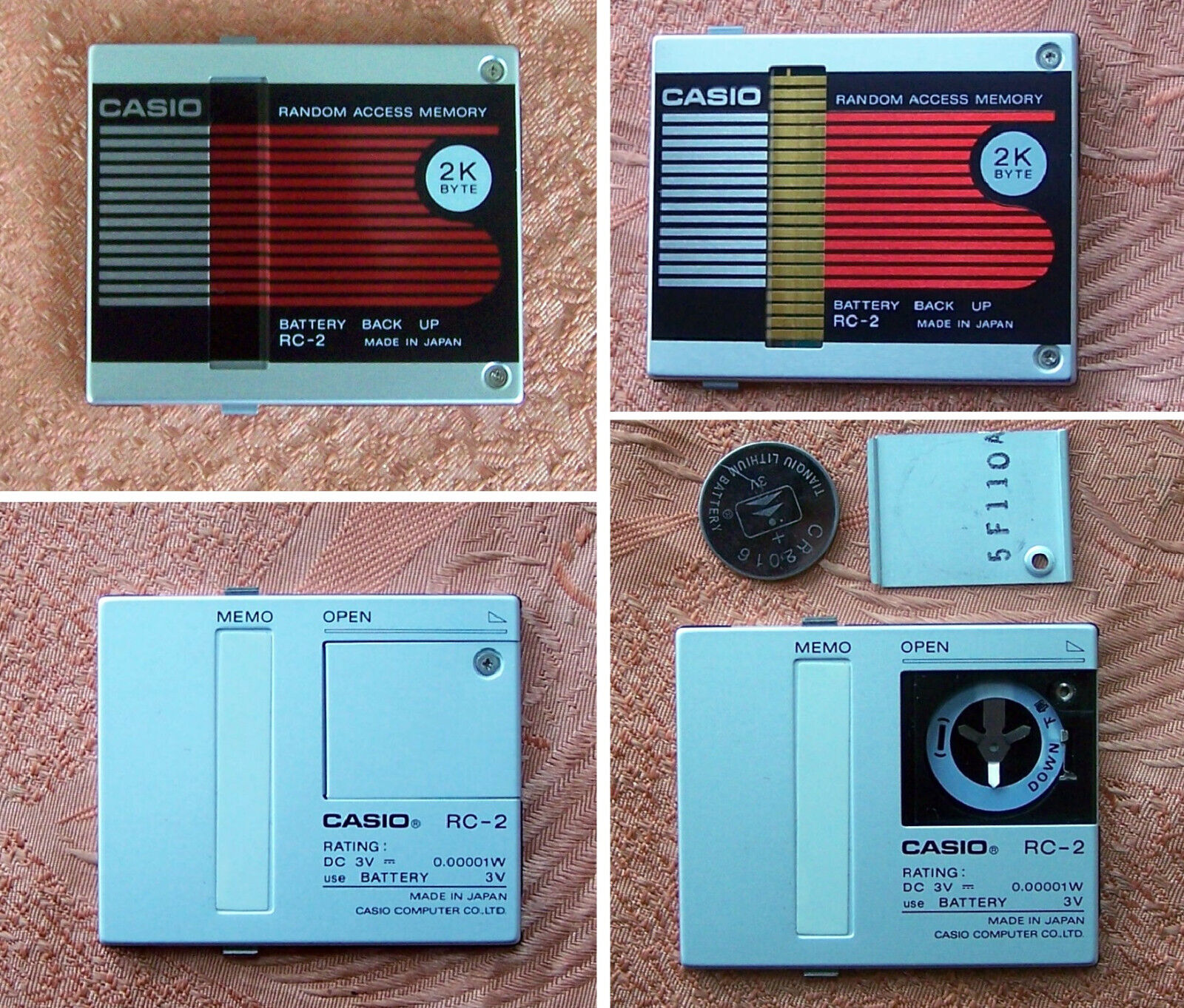 Extreme Rare Casio RC-2 Ram Memory Card 2K Byte –UNTESTED fx-720 fx750 pb-500 ra