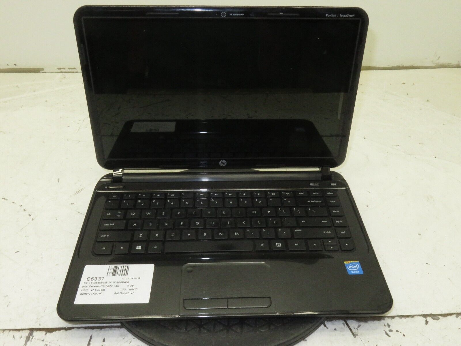 HP Pavilion TouchSmart 14-b109WM Laptop Intel Celeron 4GB Ram 500GB Windows 10