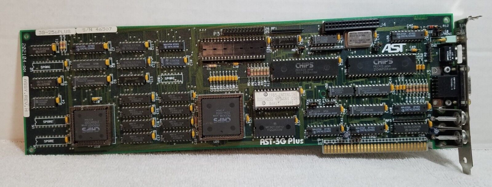 Vintage Graphics Card AST Research AST-3G Plus 202104-001