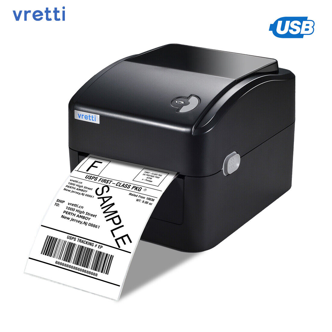 Vretti Label Printer USB Thermal shipping Barcode for UPS USPS FedEx Etsy Amazon
