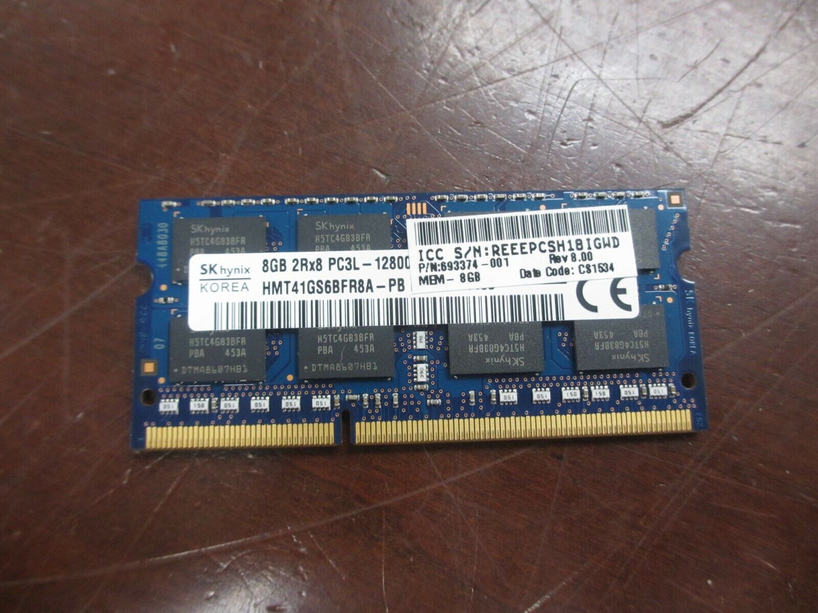 HP Zbook 15 SK Hynix 8GB PC3L-12800S SO-DIMM Memory RAM 693374-001