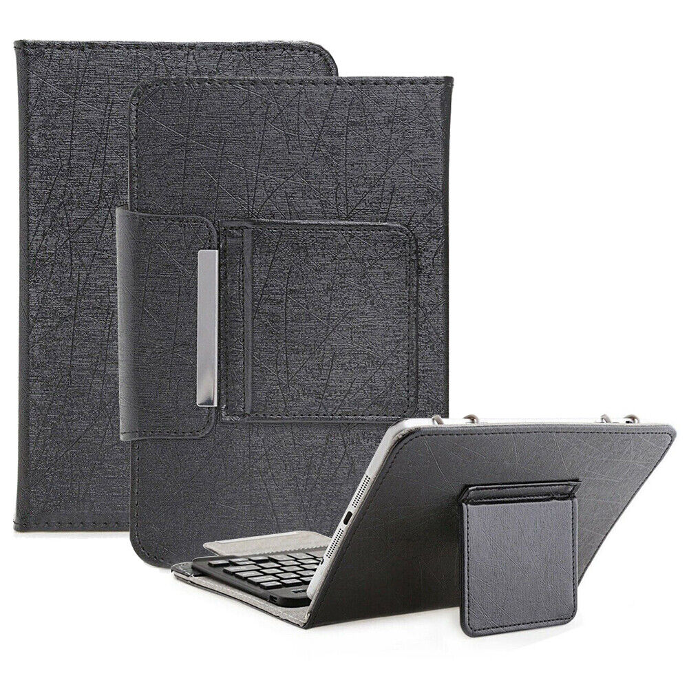 For Universal 10-inch Tablet Bluetooth Keyboard Leather Stand Case Cover