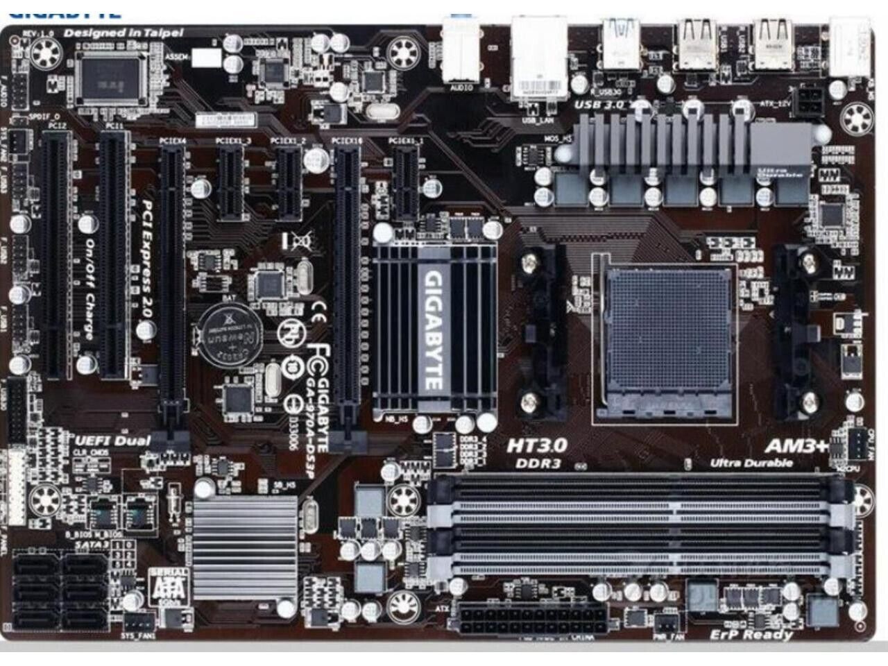 GIGABYTE GA-970A-DS3P USB 3.0 AMD FX Socket AM3+ ATX Gaming Motherboard