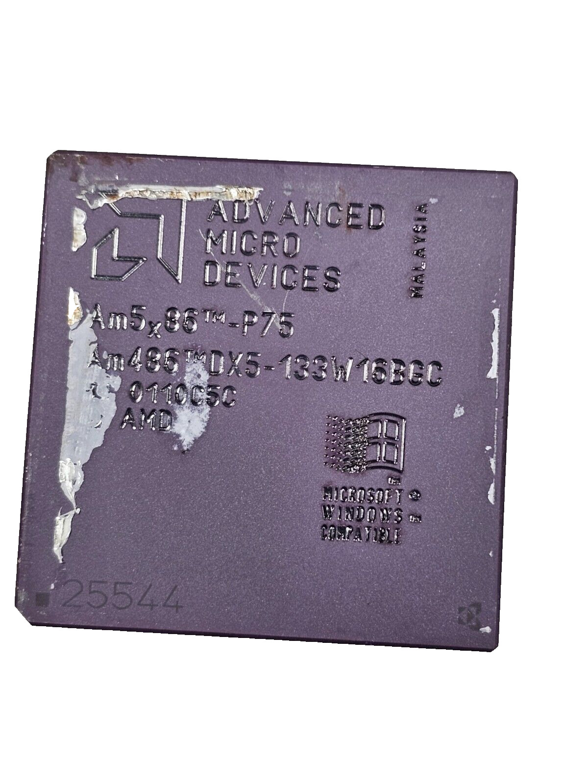 AMD Am486DX5-133W16BGC Am5x86-P75 486 DX5 133 3,45V Vintage CPU GOLD