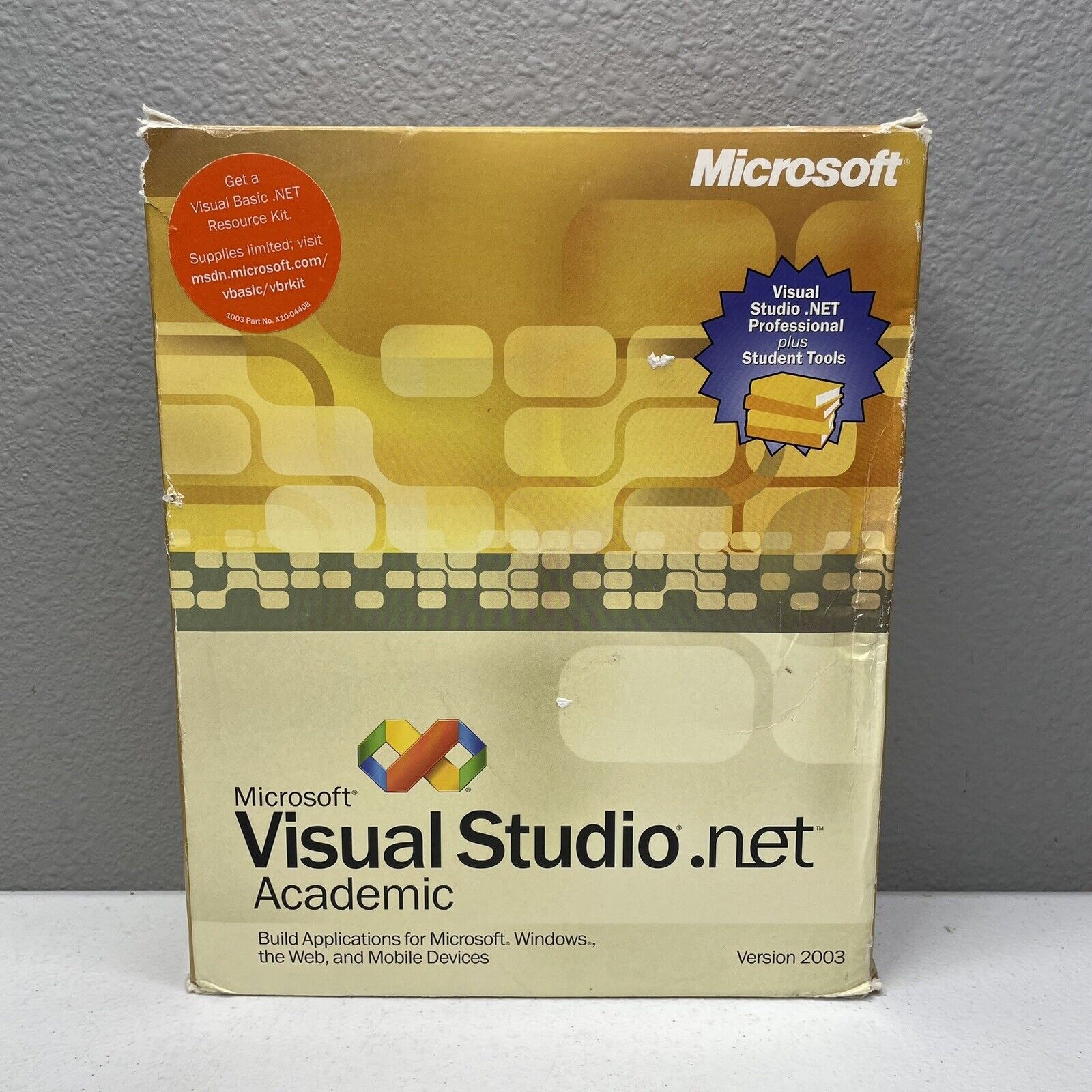 Microsoft Visual Studio .net 2003 Academic with Box CDs Manuals Key