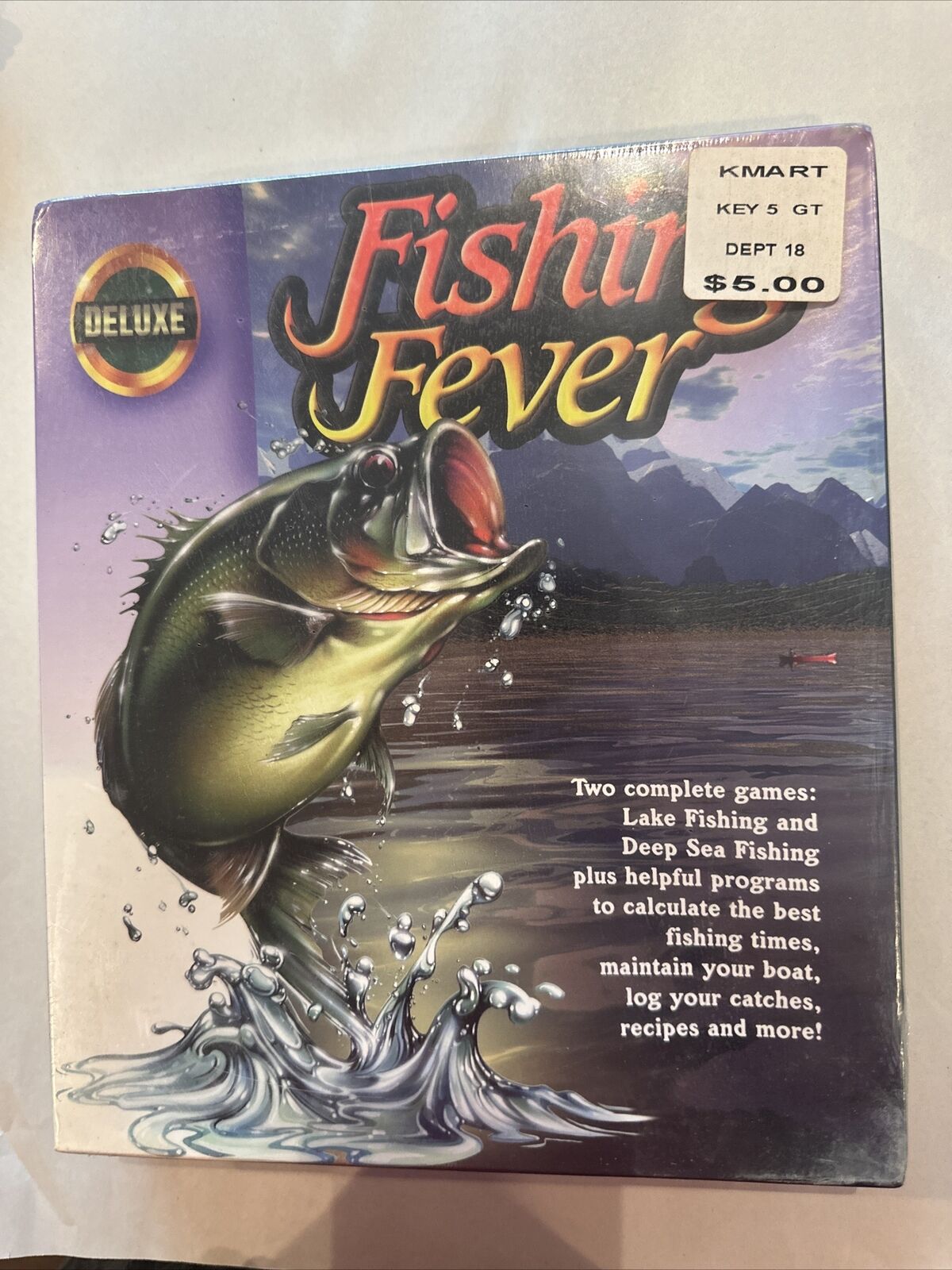 Deluxe Fishing Fever Rare Big Box Pc Game FACTORY SEALED vintage