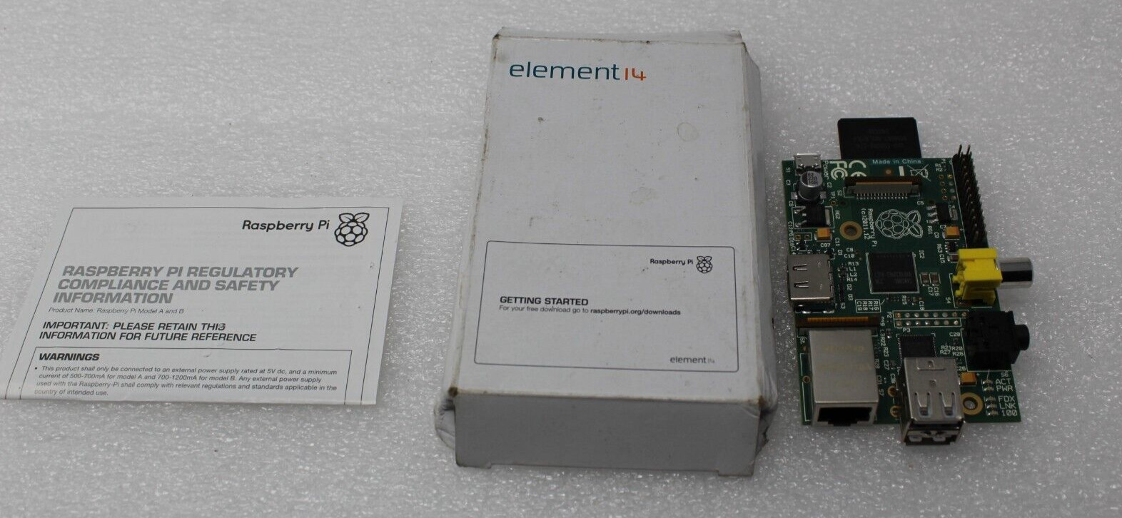 NEW  element14 Raspberry Pi Model B  Revision 2.0 (512MB)  element 14