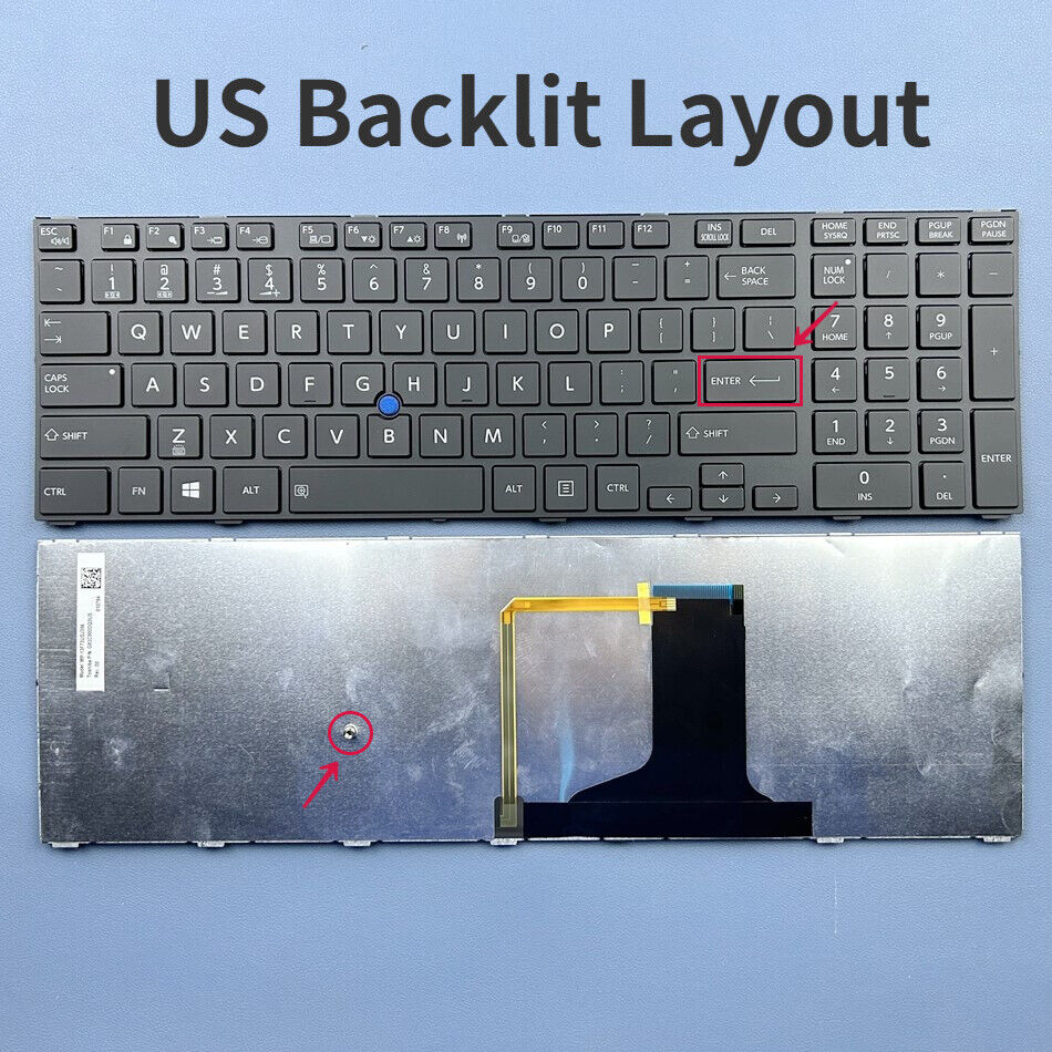 US Backlit Keyboard For Toshiba Tecra W50-A W50-A-102 W50-A-115 W50-A-10J