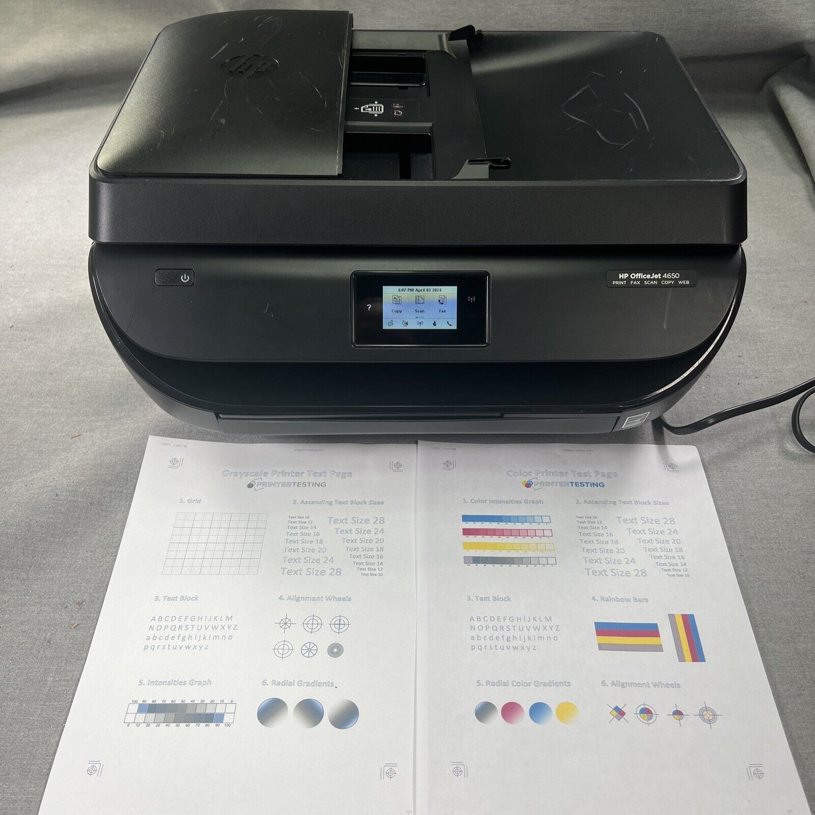 HP Officejet 4650 All-in-One Color Inkjet Printer Copy Scan- Tested See Video