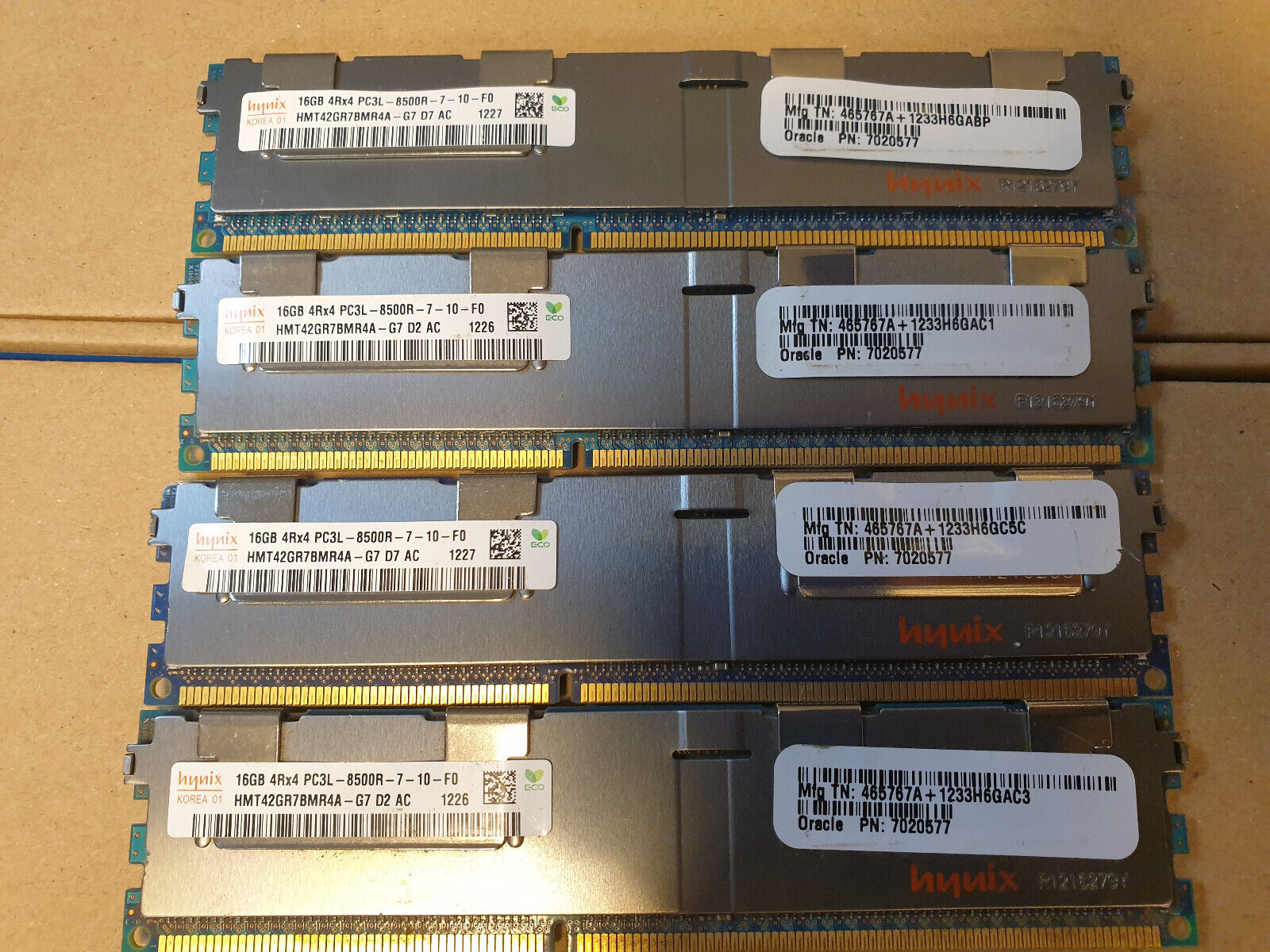 Hynix 64GB (4x16GB) DDR3L-1066 Reg PC3L-8500R HMT42GR7BMR4A-G7 HP G7 Server Memory
