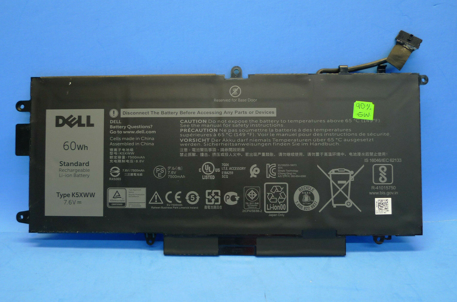 NEW Geniune Dell Latitude 7390 2-in-1 4-Cell 60Wh Laptop Battery K5XWW
