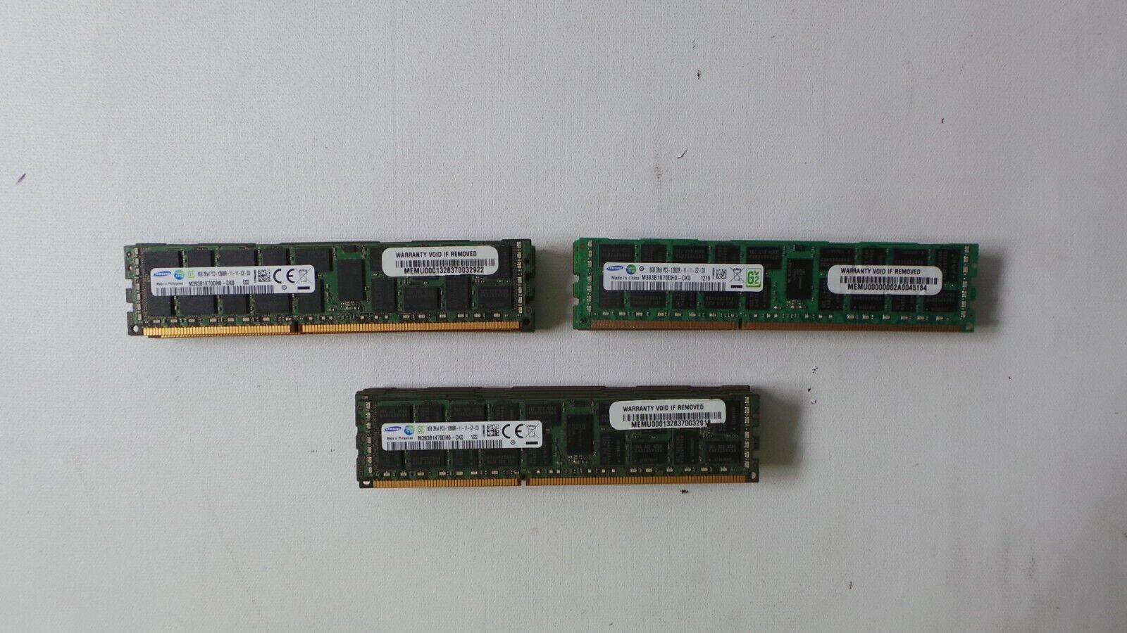 Lot of 16x SAMSUNG M393B1K70DH0-CK0 8GB 2Rx4 PC3 DDR3 MEMORY
