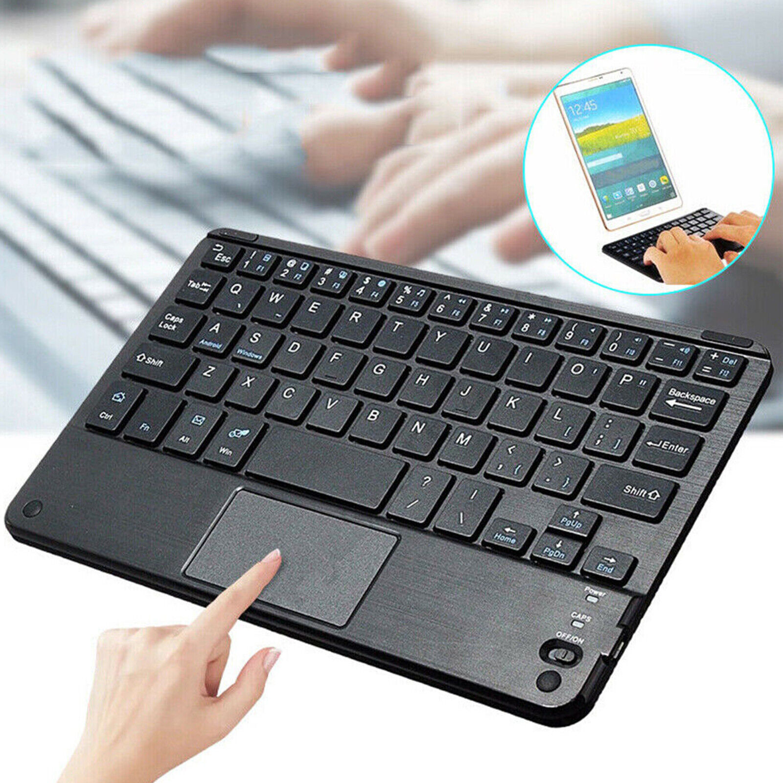 Mini Bluetooth Wireless Touchpad Keyboard&Cordless Mouse For Android IOS Tablet