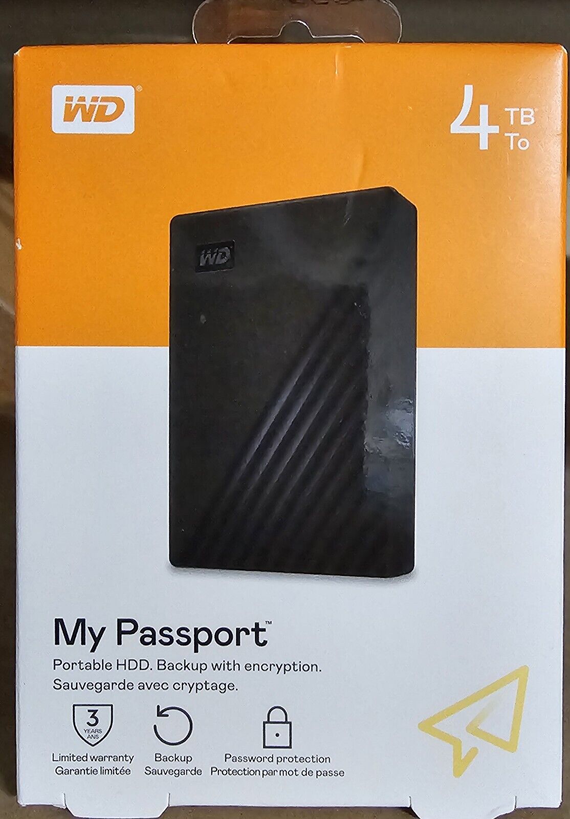 New/Sealed - Western Digital 4TB WD My Passport Portable External Drive FreeShip
