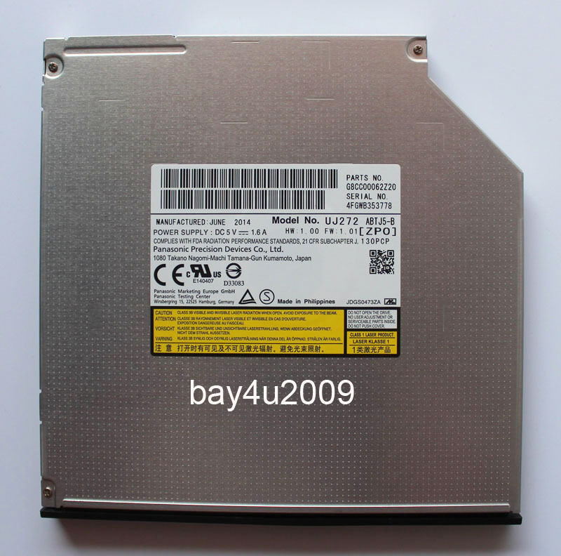 Dell Precision M4400 M4500 M4600 Blu Ray Burner DVD BD-R Drive Panasonic UJ272