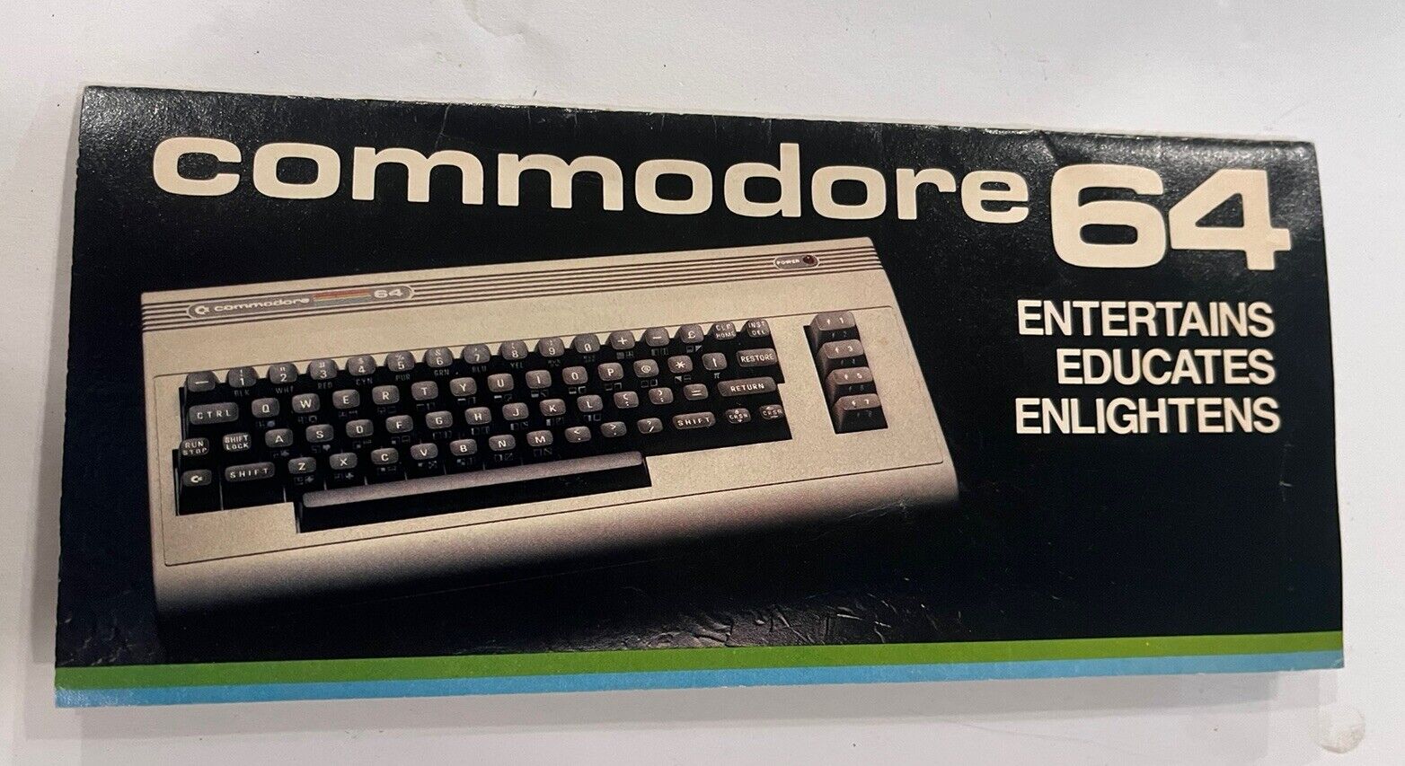 Commodore 64 1983 Vintage Computer Pamphlet Brochure Paperwork Poster