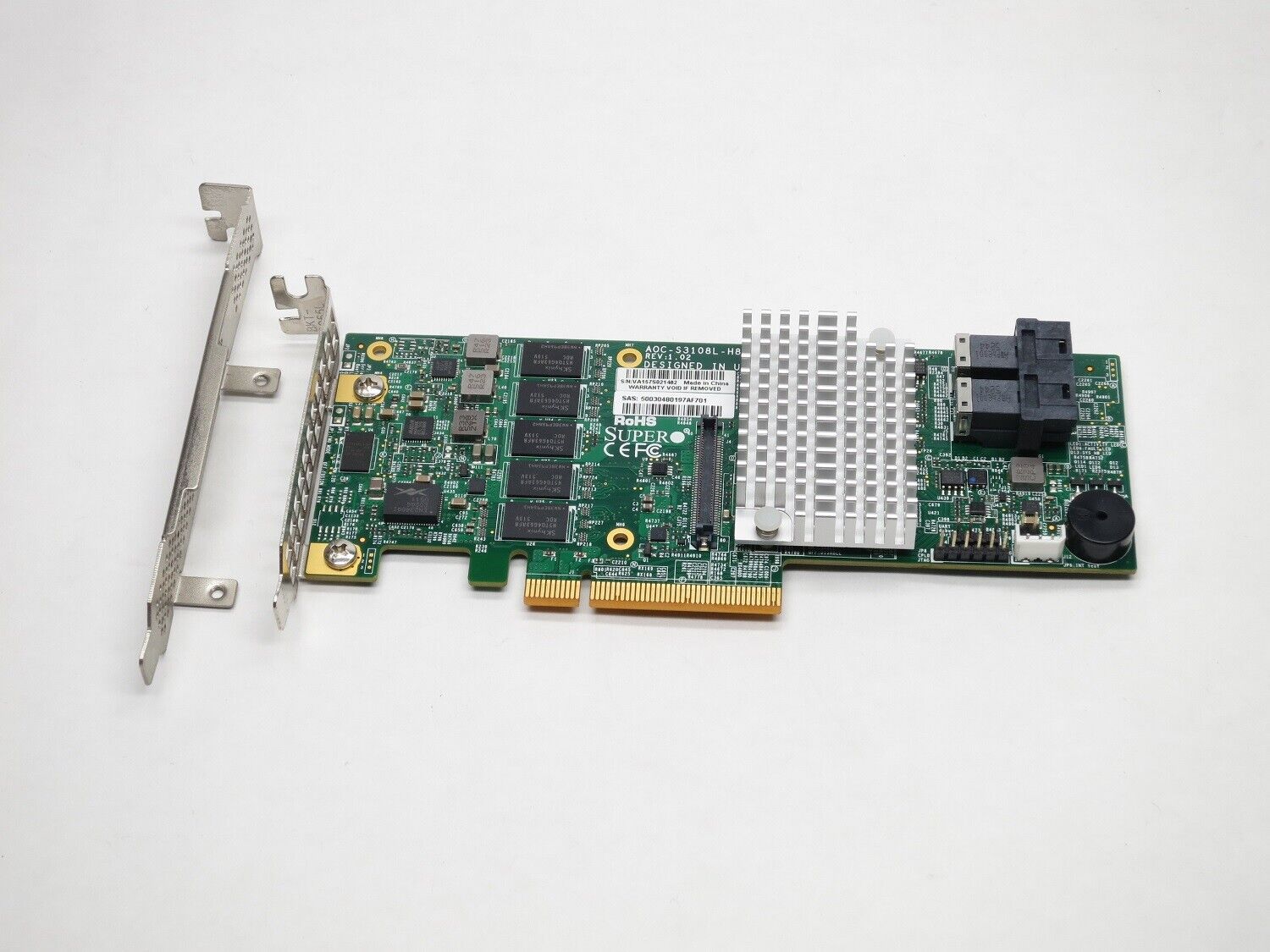 AOC-S3108L-H8IR SUPERMICRO 3108 8-PORT PCI-E SAS-3 12Gb/s RAID CONTROLLER