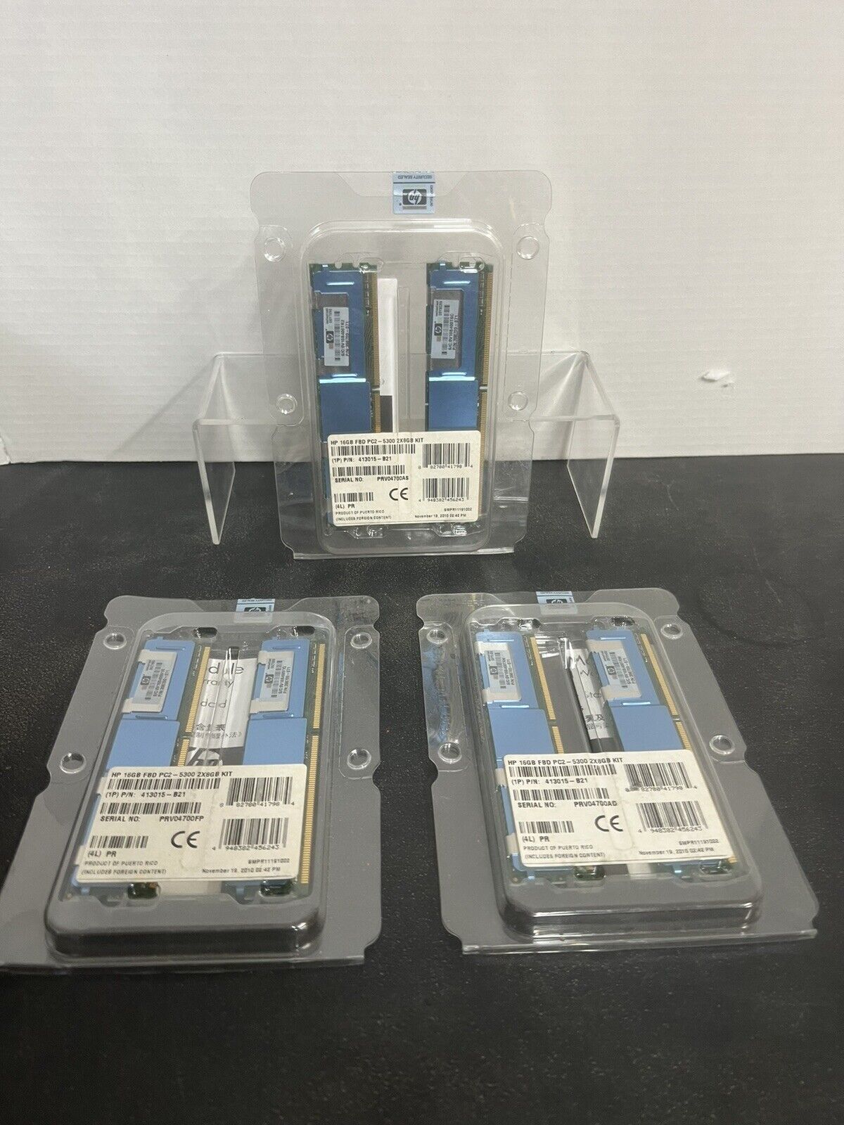 HP 16GB FBD PC2-5300 SDRAM DDR2 (2 X 8GB) 398709-071 413015-B21 Memory Kit Lot
