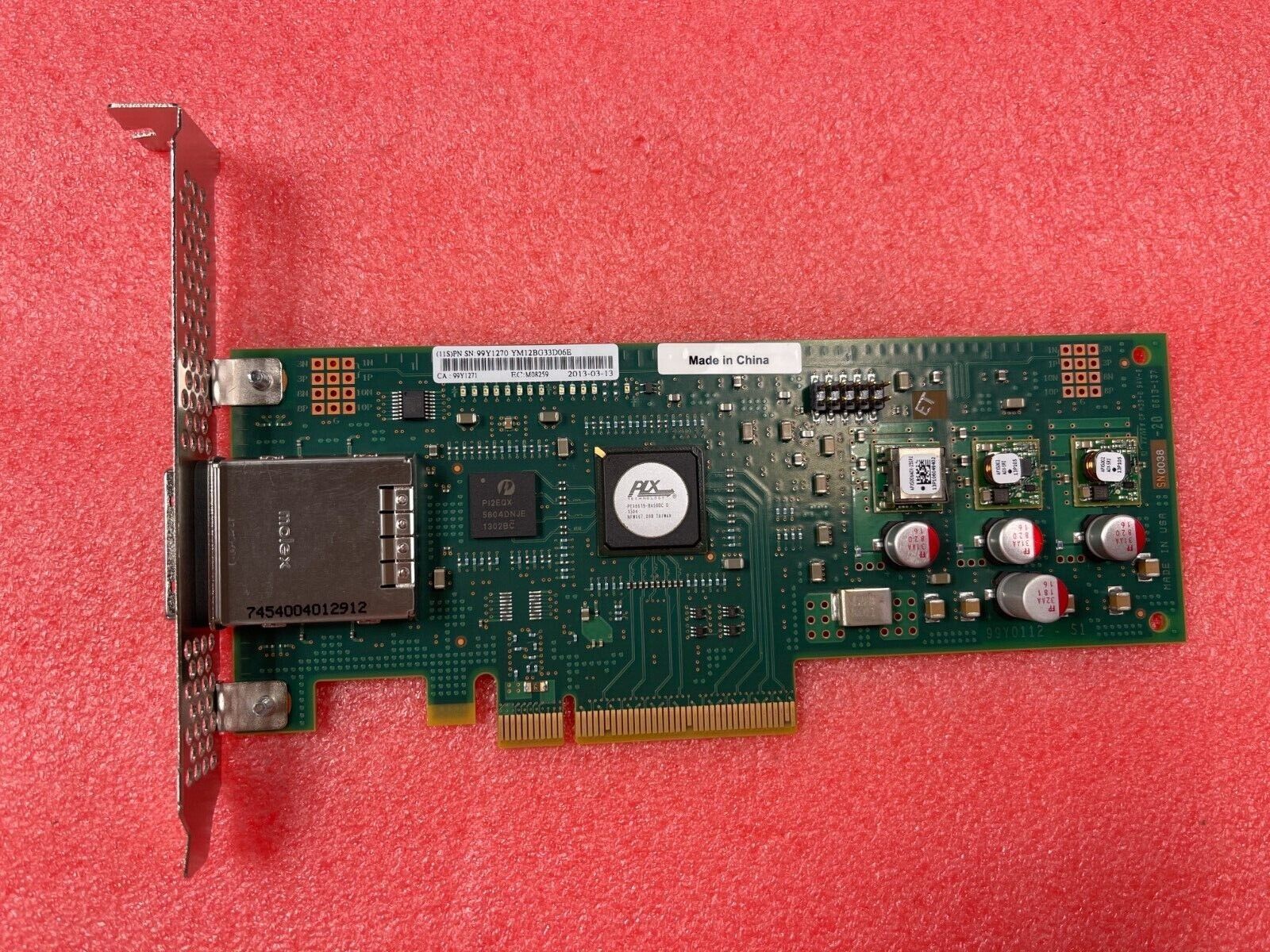 IBM POWER7 P740 8205-E6C SERIES SINGLE-PORT PCI-E RAID CONTROLLER CARD 99Y1270