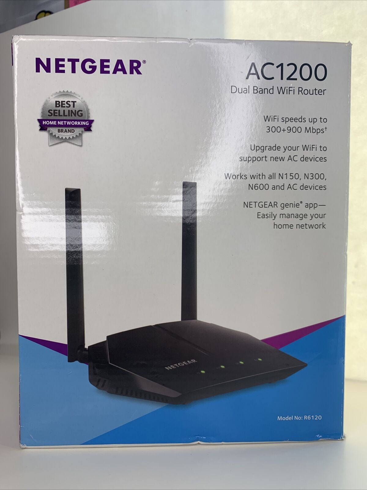 NETGEAR AC1200 Dual Band WiFi Router Model R6120 - Open Box Good Cond. 
