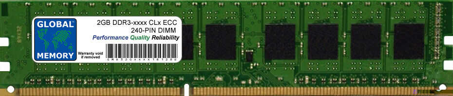 2GB DDR3 1066/1333/1600MHz 240-PIN ECC UDIMM MEMORY RAM FOR SERVERS/WORKSTATIONS