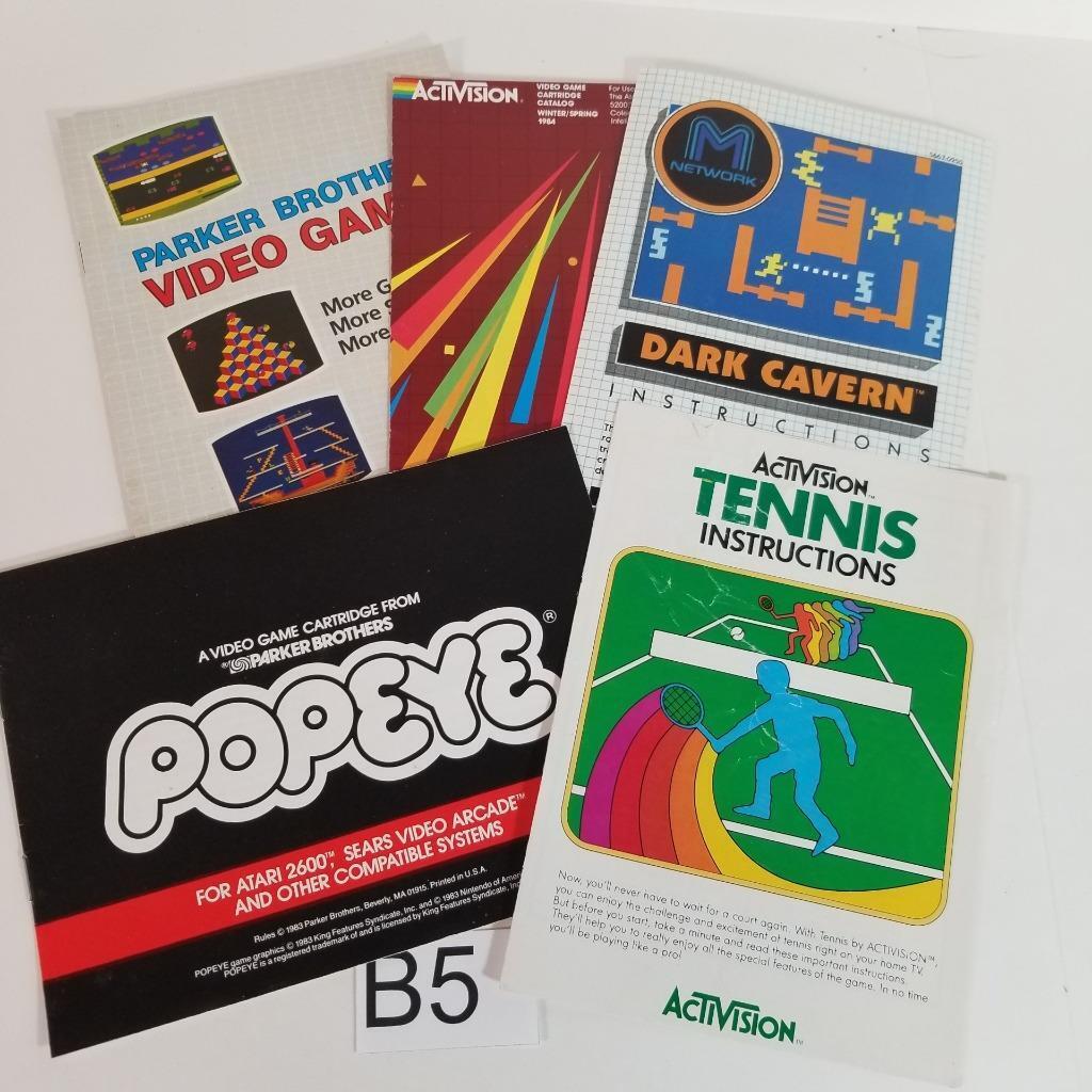 5 1980's computer video games brochures vintage advertising lot pamphlet catalog