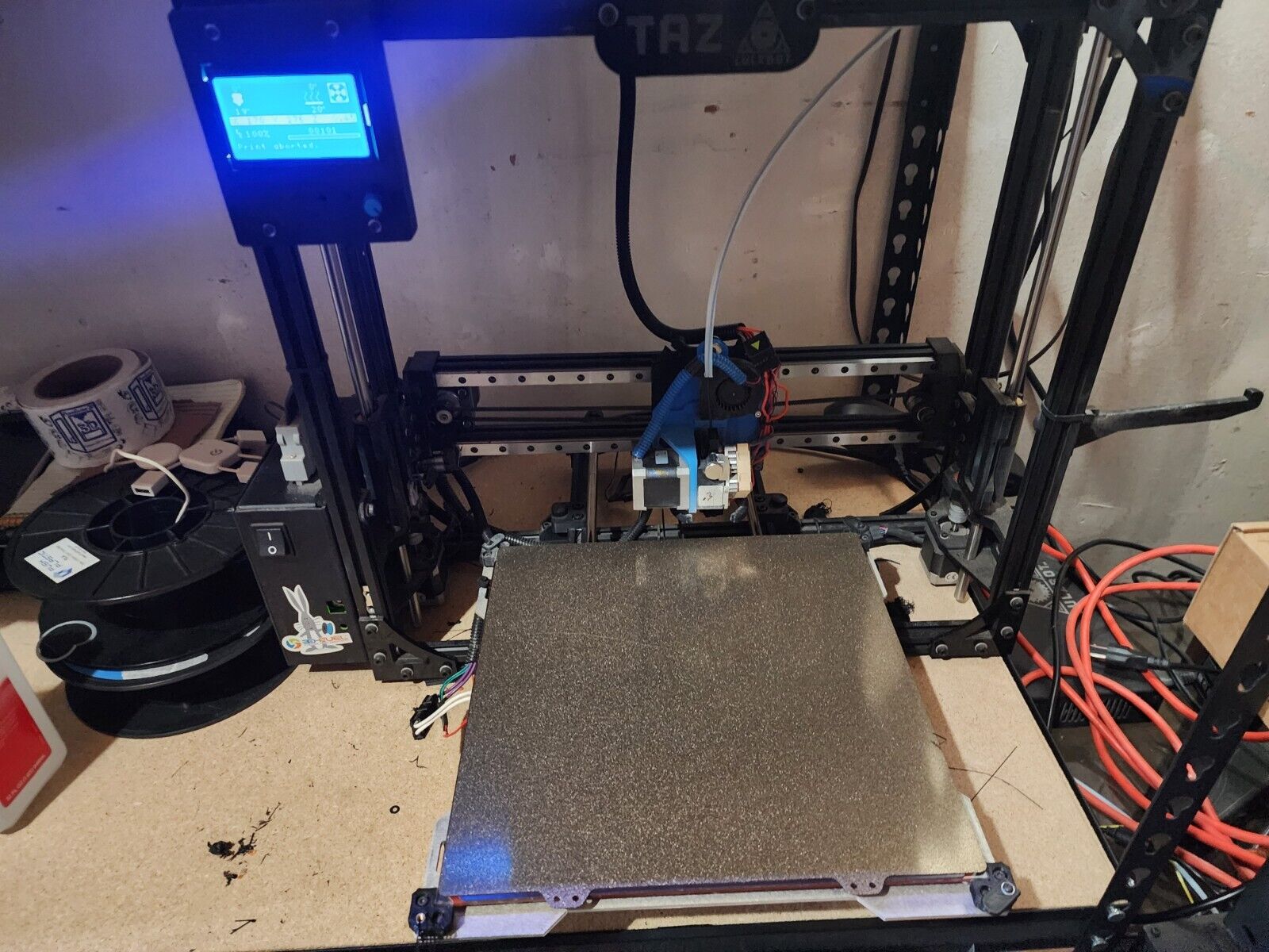Lulzbot Taz 5 3d printer used-tested And Working