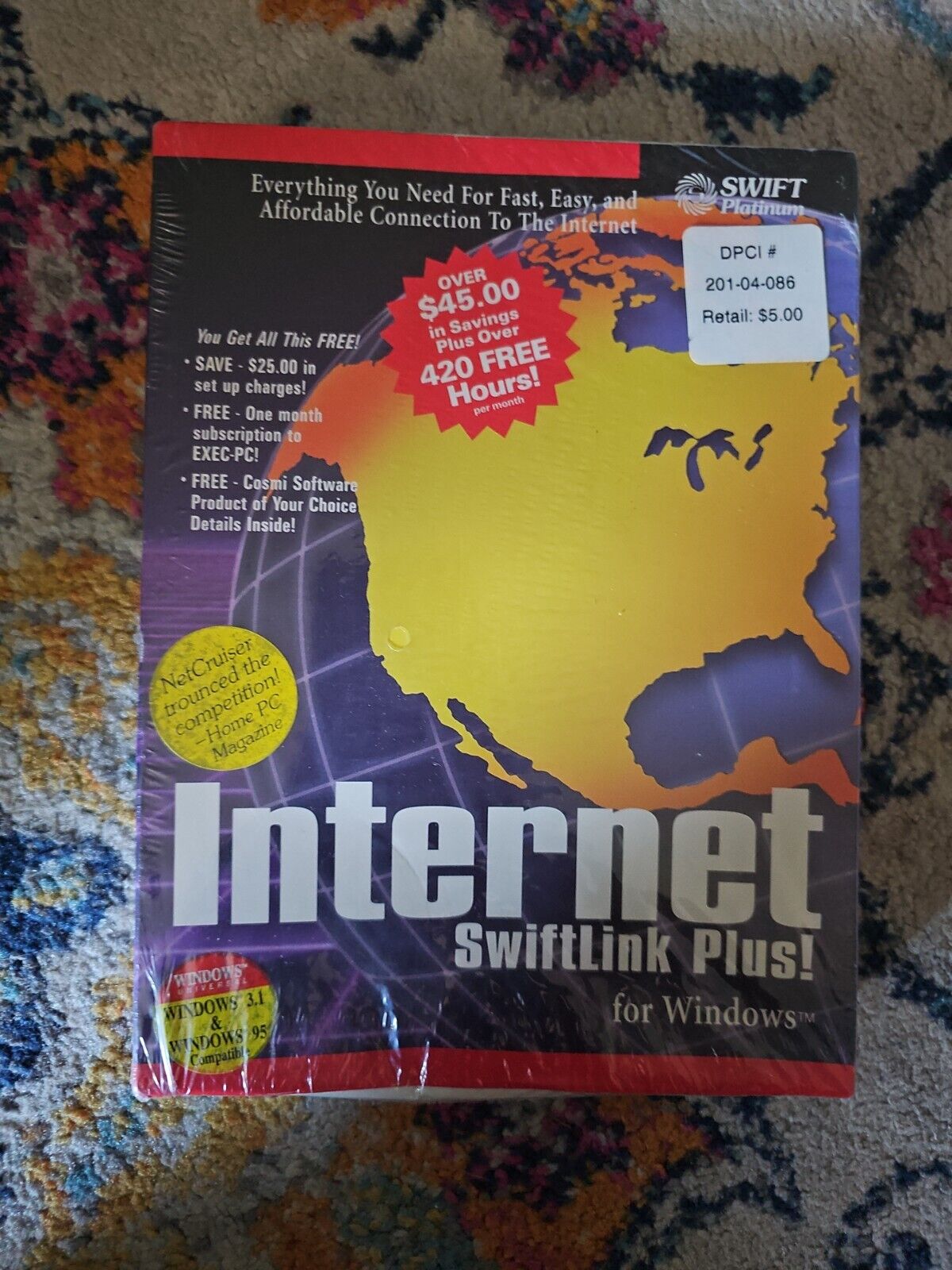 Internet Swiftlink Plus Early Vintage 1995 Internet Software Windows NIB