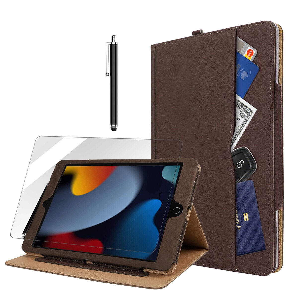 For Apple iPad 9th Generation 10.2 inch Case Magnetic Leather Wallet Stand Cover