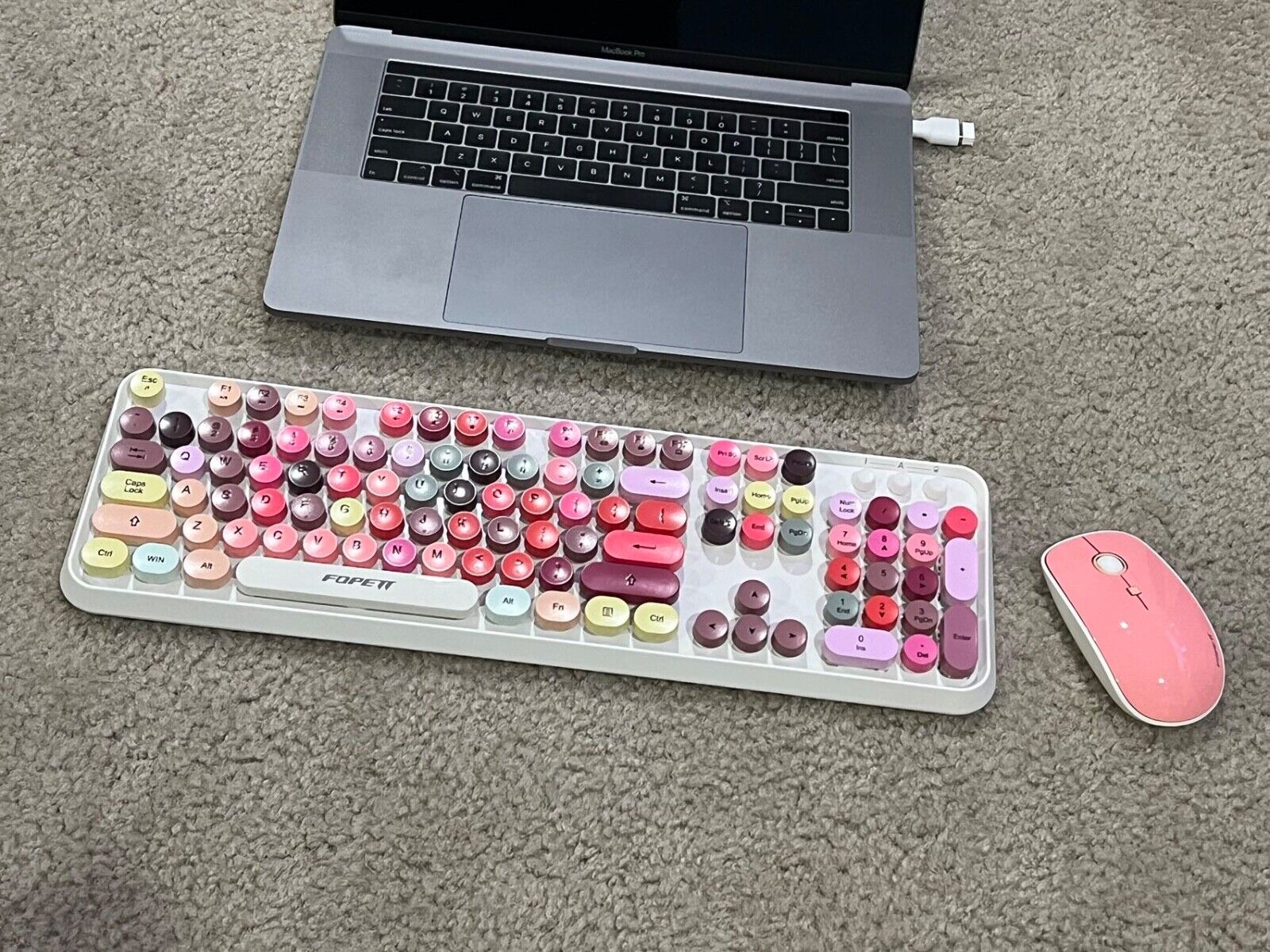NEW colorful beautiful wireless keyboard and  mouse bundles