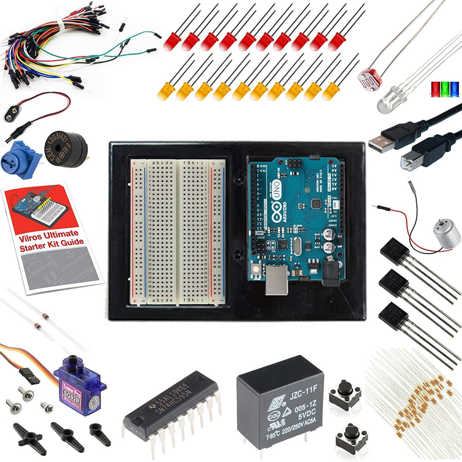 Vilros Arduino Uno 3 Ultimate Starter Kit Includes 12 Circuit Learning Guide