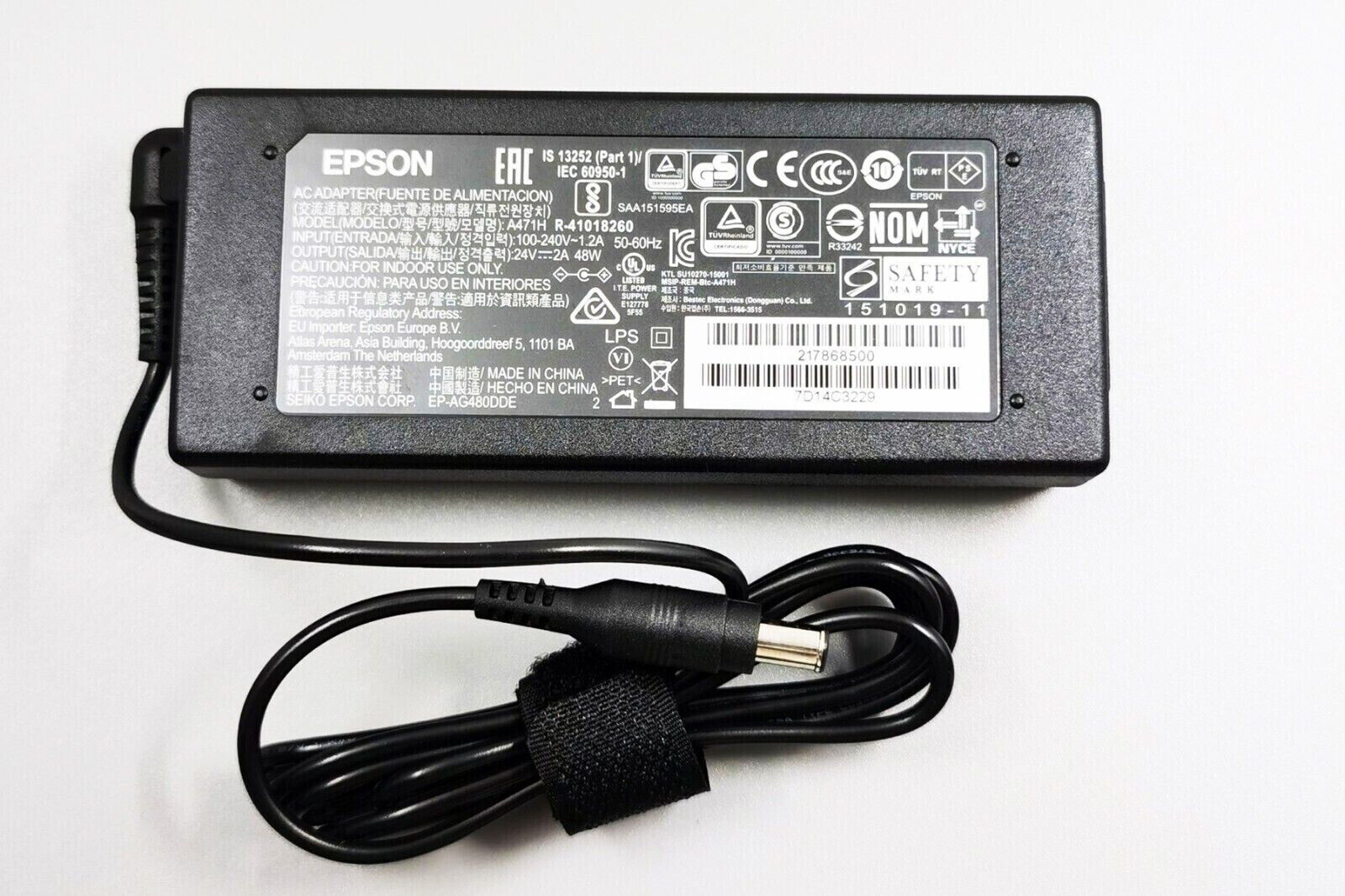OEM AC/DC power adapter 24V 2A For Epson DS-510 DS-760/770 DS-870 A471H A472E