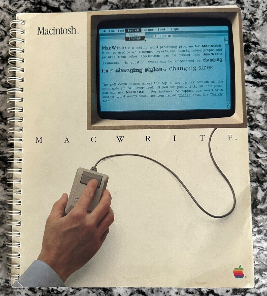 1983 Apple Original Macintosh MacWrite User's Guide