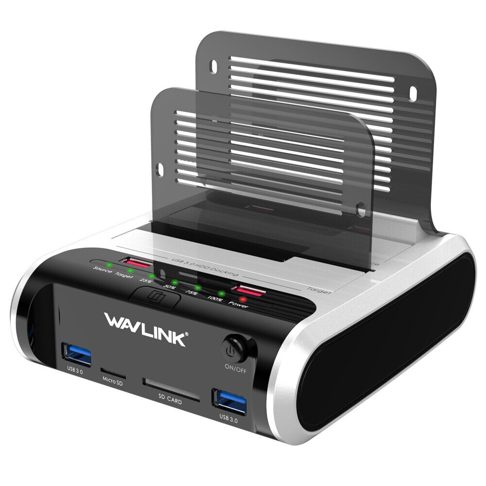 WAVLINK USB 3.0 to SATA I/II/III Dual Bay External Hard Drive Docking Station