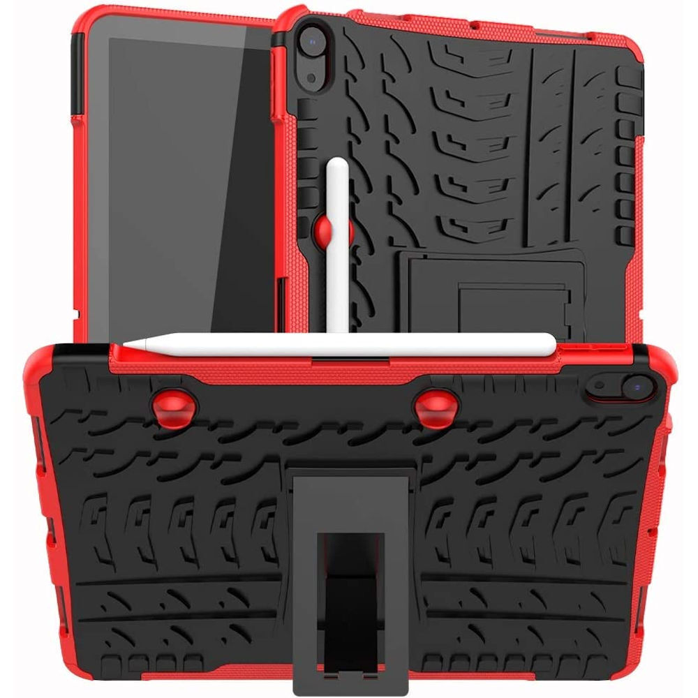 Exoskeleton Hybrid Armor Case with Kickstand for iPad Air (5th and 4th