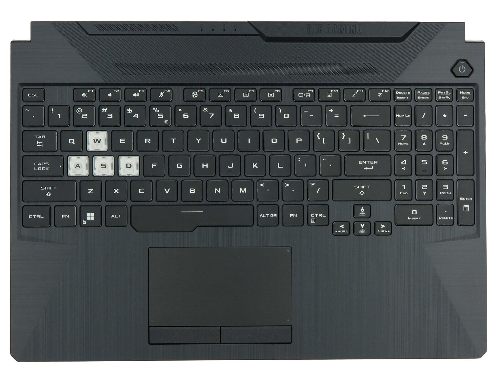 FOR Asus TUF Gaming FA506IHR Palmrest Keyboard LED RGB US-International