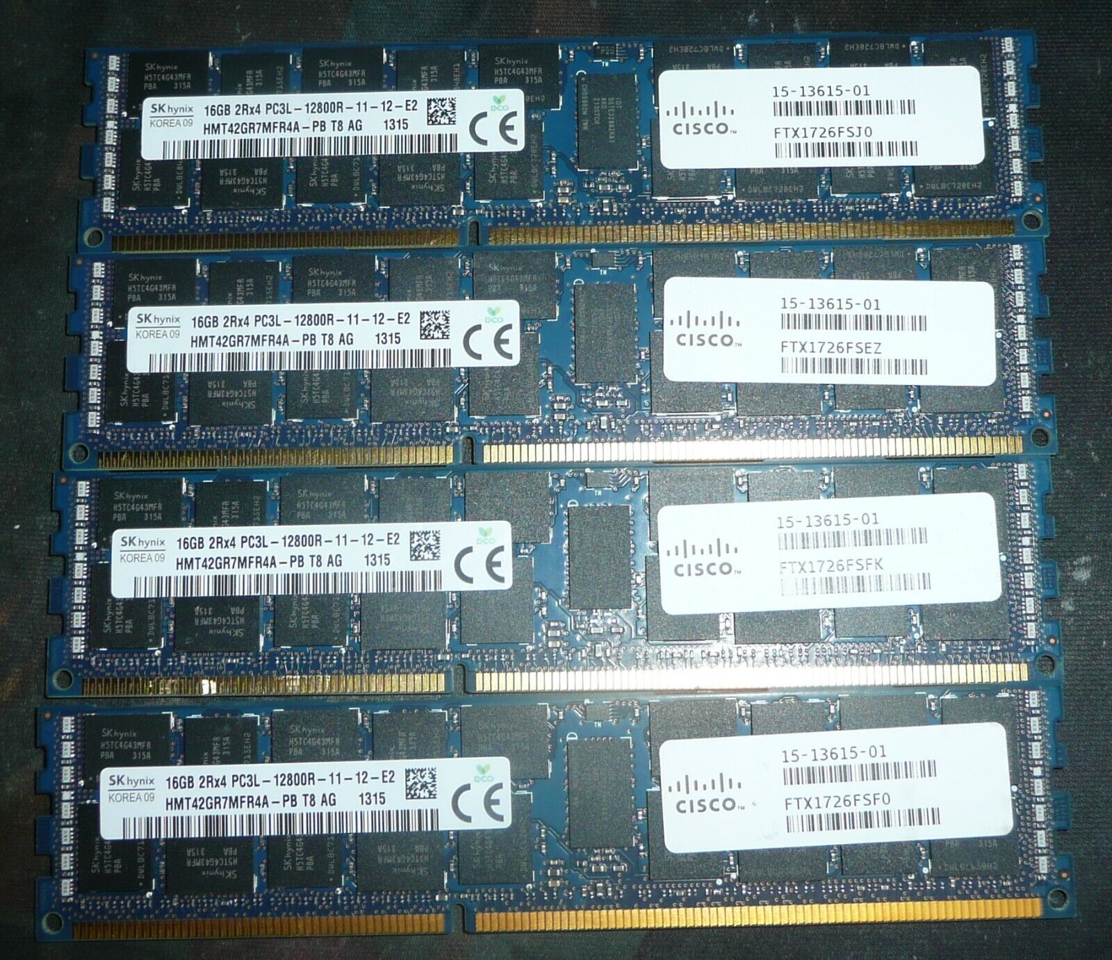 SK Hynix 64GB (4 x 16GB) PC3-12800R DDR3 Registered Server Memory HMT42GR7MFR4A