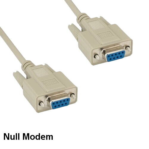 KNTK 3ft Null Modem DB9 to DB9 Serial Cable Female to Female RS-232 Cross Wire