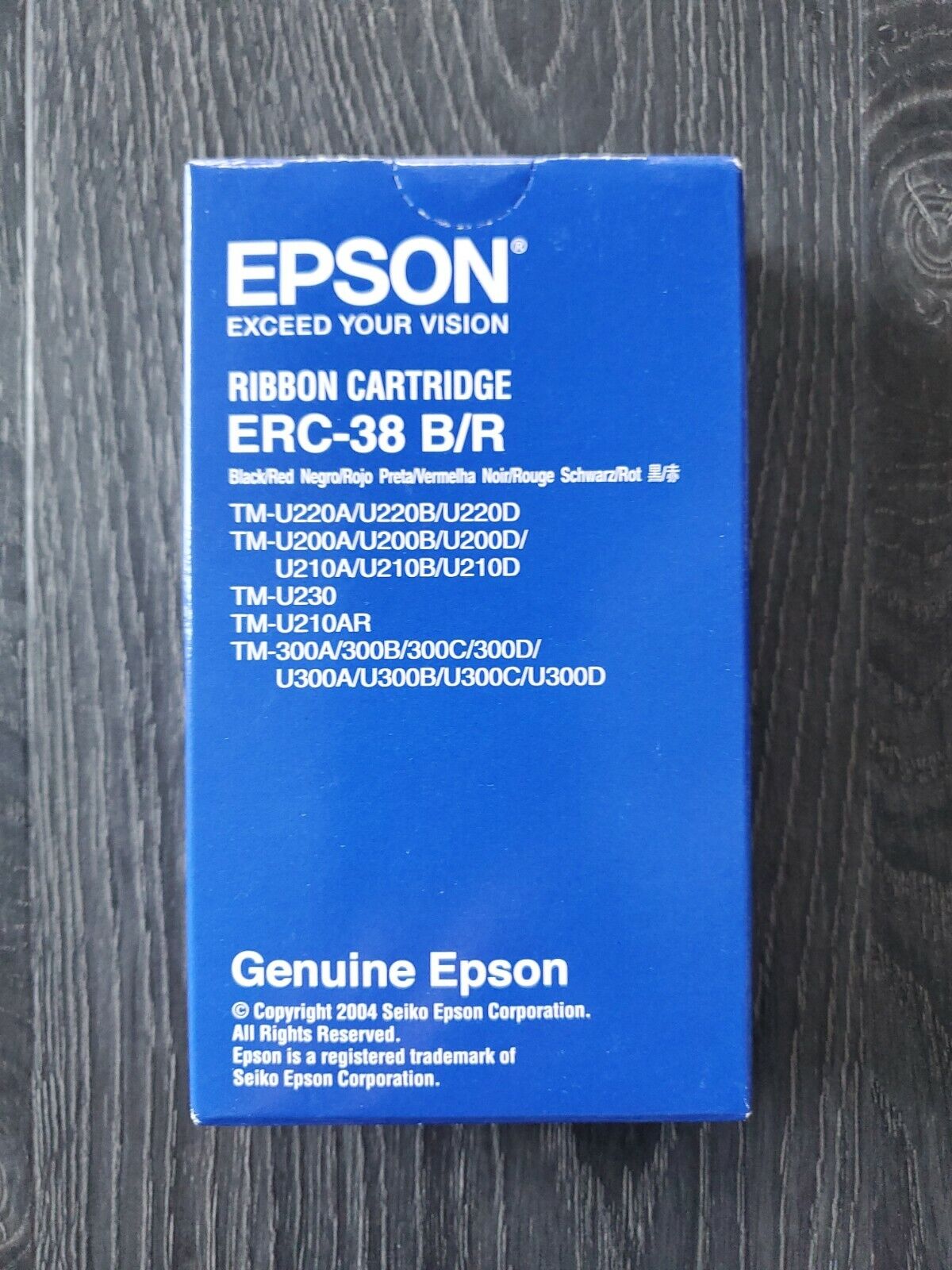 Epson ERC-38 B/R Black Red Ink Ribbon Cartridge BRAND NEW IN BOX, Factory Sealed