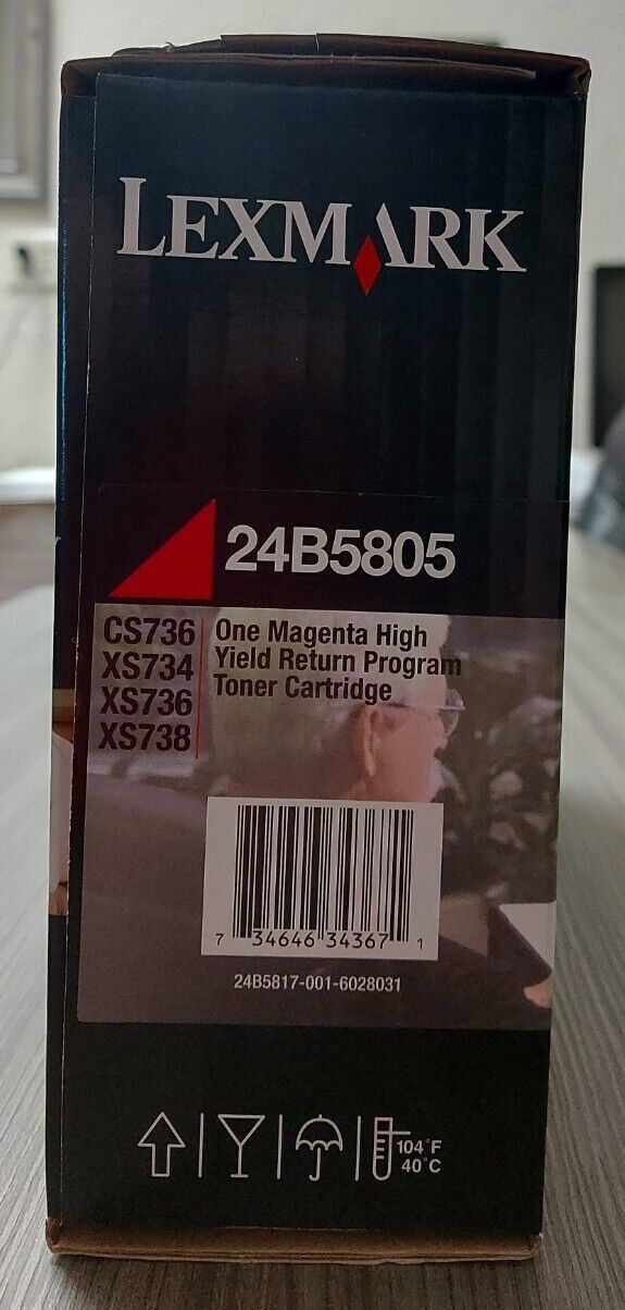 Genuine Lexmark 24B5805 Magenta High-Yield Toner - NEW SEALED
