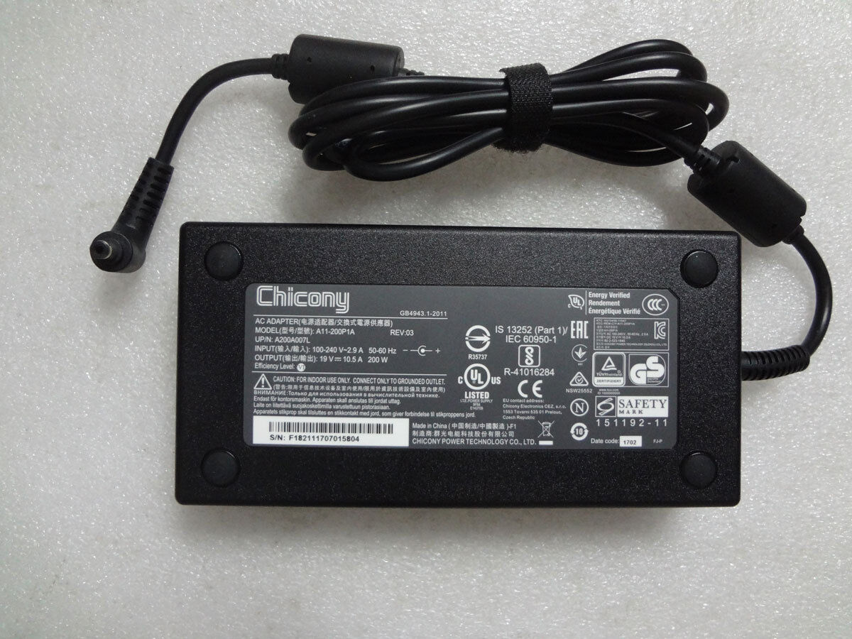 NEW Genuine Chicony 19V 10.5A 200W For MSI P65 Creator 9SE-1456US OEM AC Adapter