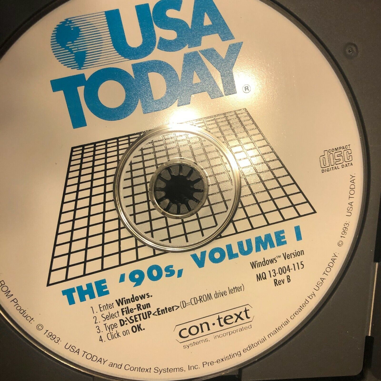 cd rom usa today, the '90s volume 1