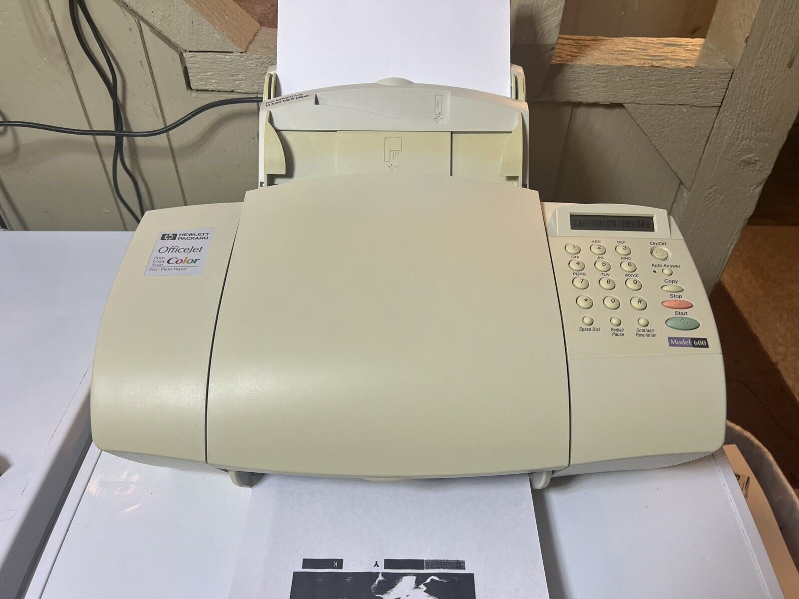 Vintage HP Officejet Model 600 Rare Printer Fax Copier Color Inkjet Manual CDs
