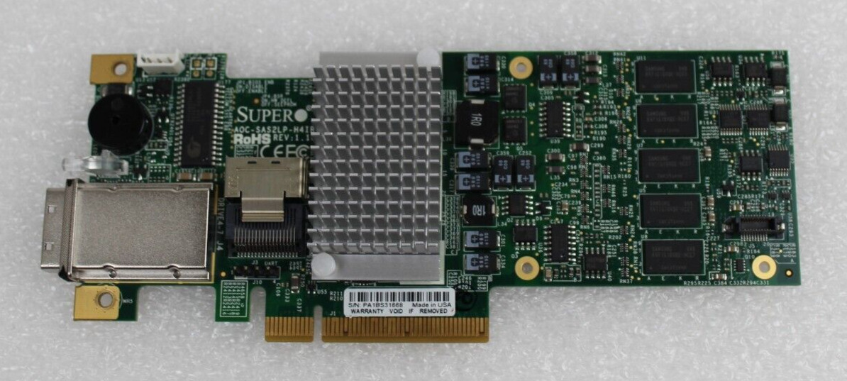 Supermicro AOC-SAS2LP-H4IR 512MB 8-Port PCI-E SAS/SATA Raid Controller Card