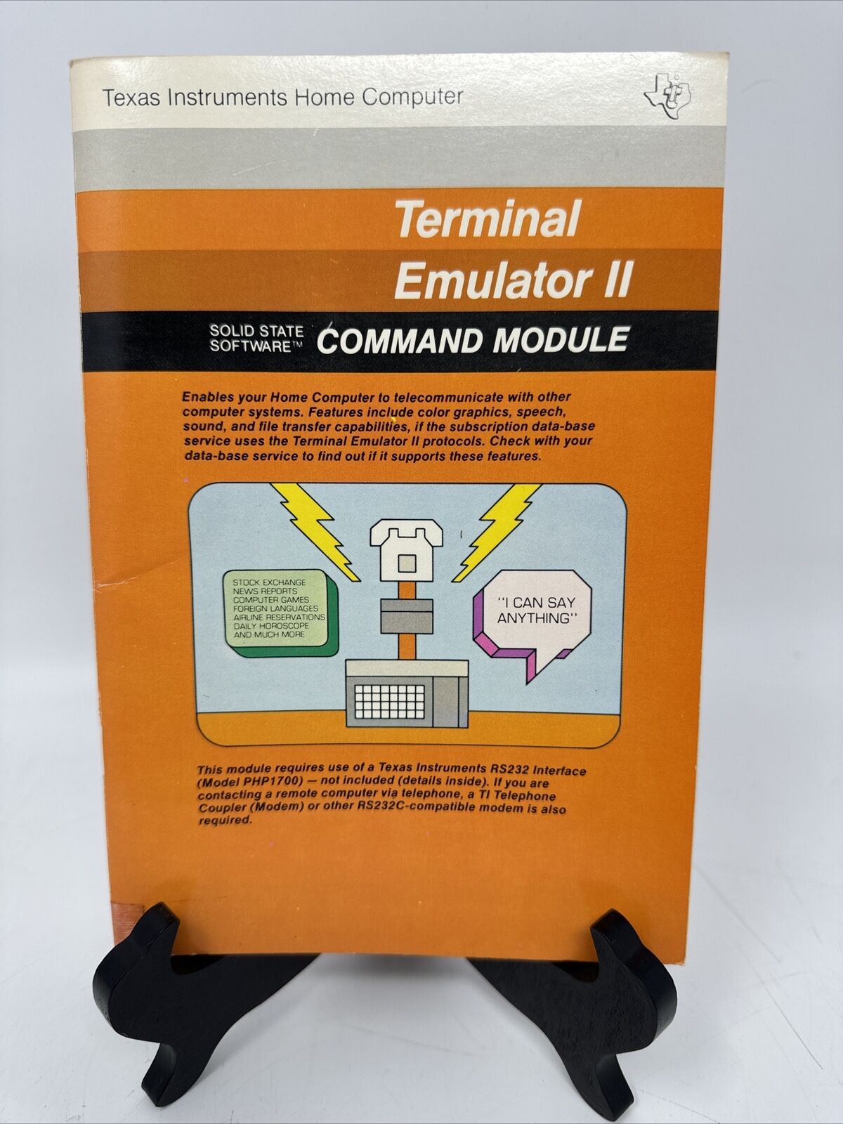 Terminal Emulator II 2 for TI 99/4A computer manual Only - No Cartridge