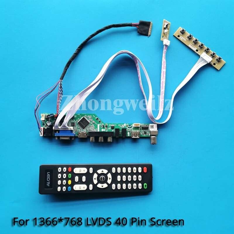 For N140BGE-L21/L22/L23 LVDS USB AV VGA HDMI 1366x768 40Pin Controller Board Kit